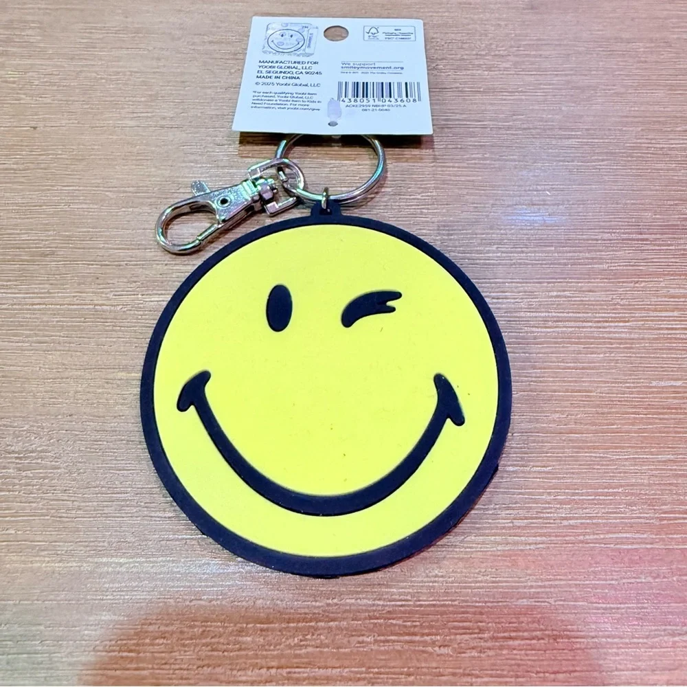 Yoobi SmileyWorld Keychain Yellow Smiley, School Supplies